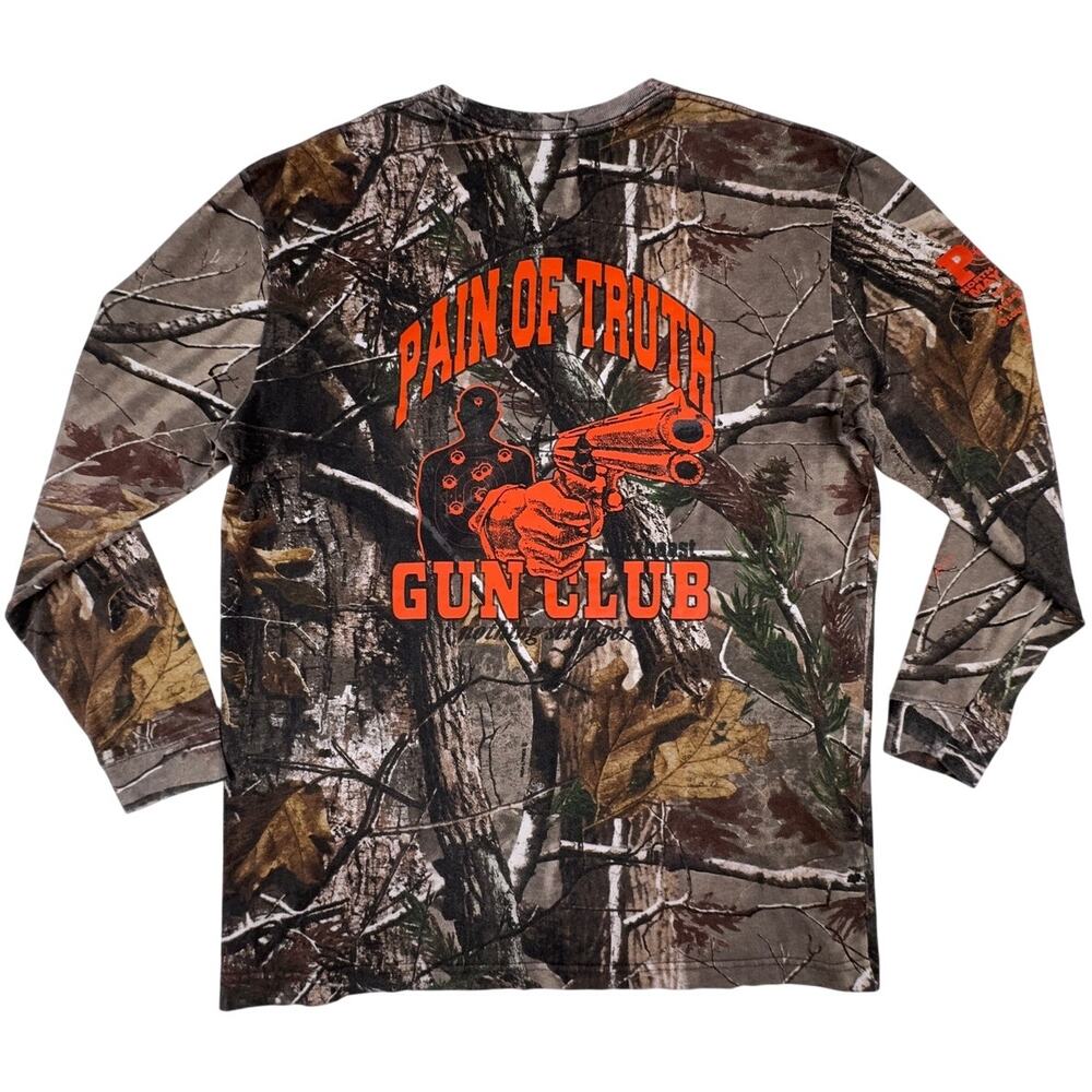 Pain of Truth Gun Club 2022 Tour Camo Long Sleeve Shirt Merch Hardcore Mens L